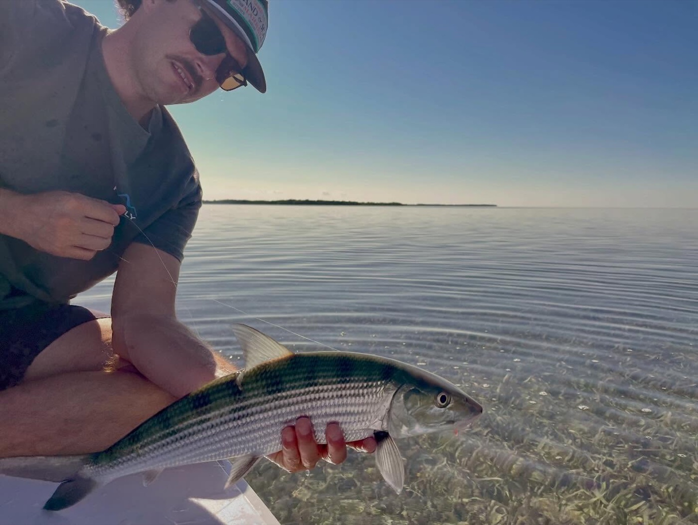 Pierce August fly fishing the flats of the Florida Keys